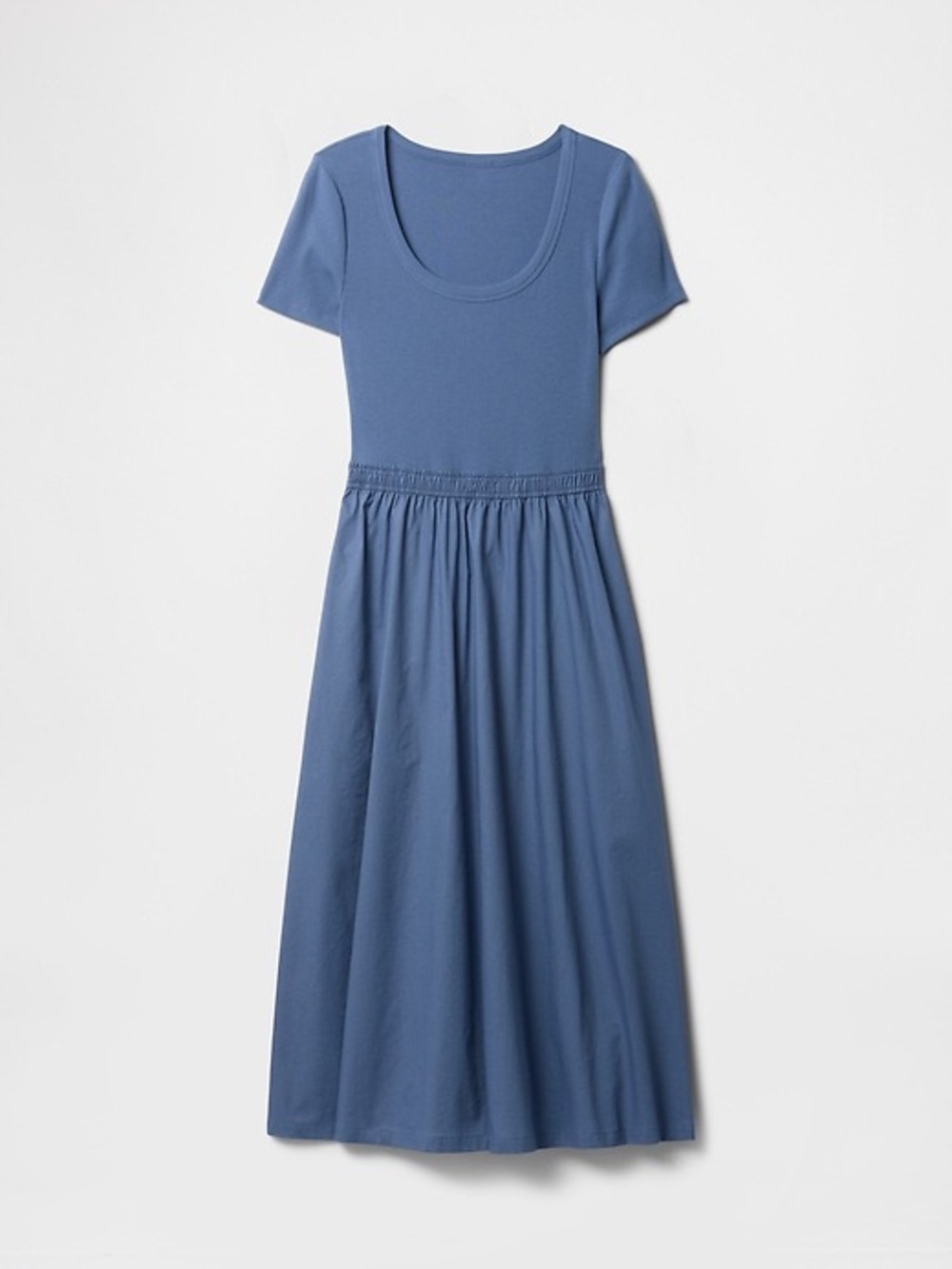GAP Bainbridge Blue Scoopneck Midi Dress - Picture 2 of 15
